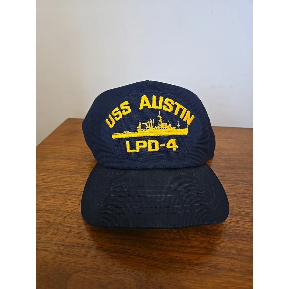 USS Austin LPD-4 Hat USN Navy Ship New Era Vintage Trucker Cap Made in USA